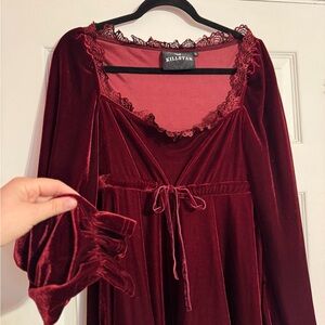 Killstar Women's burgundy Velvet